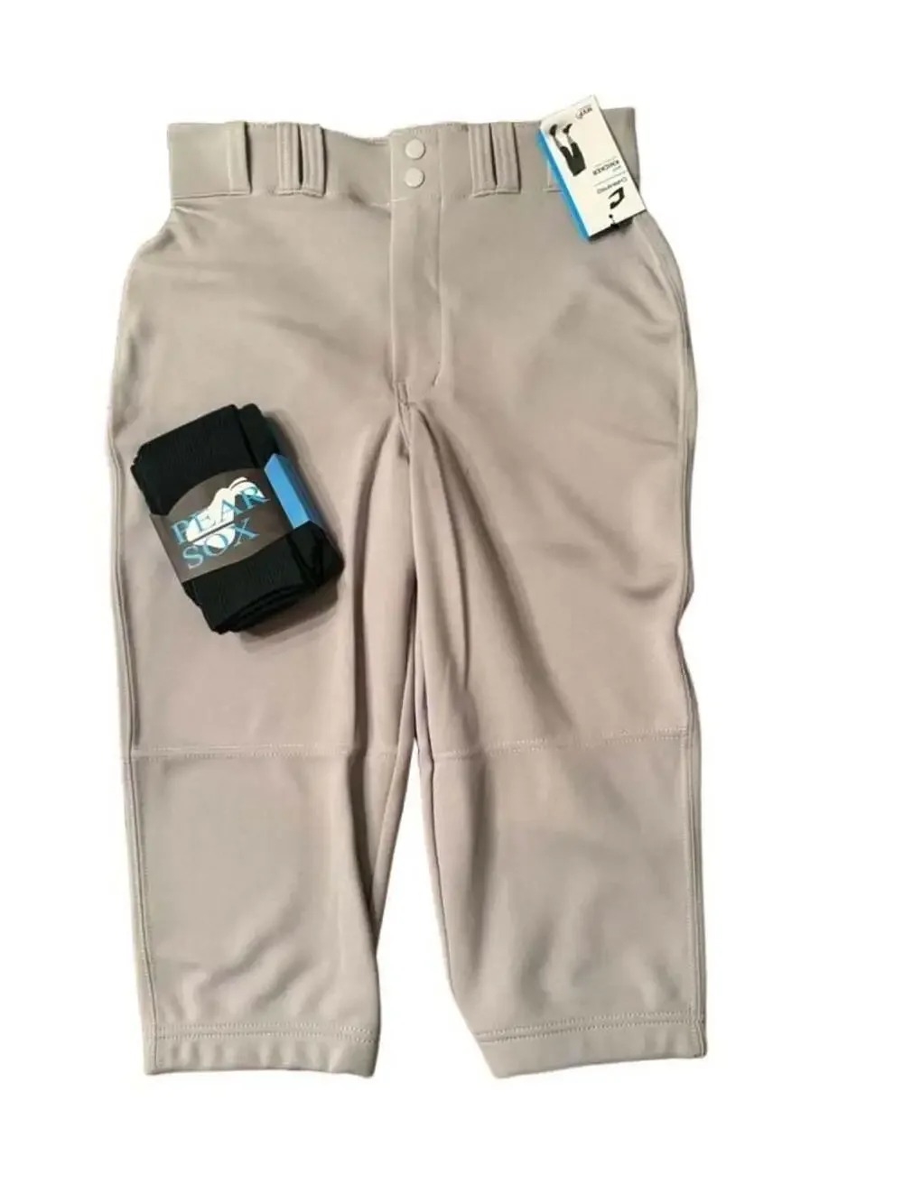 Champro MVP Knicker Baseball Pants Adult Small Grey New with Socks B1241